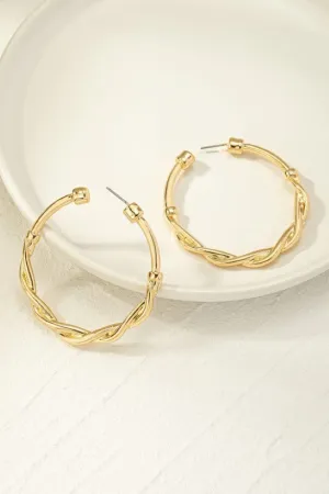 Twisted Elegance Hoop Earrings
