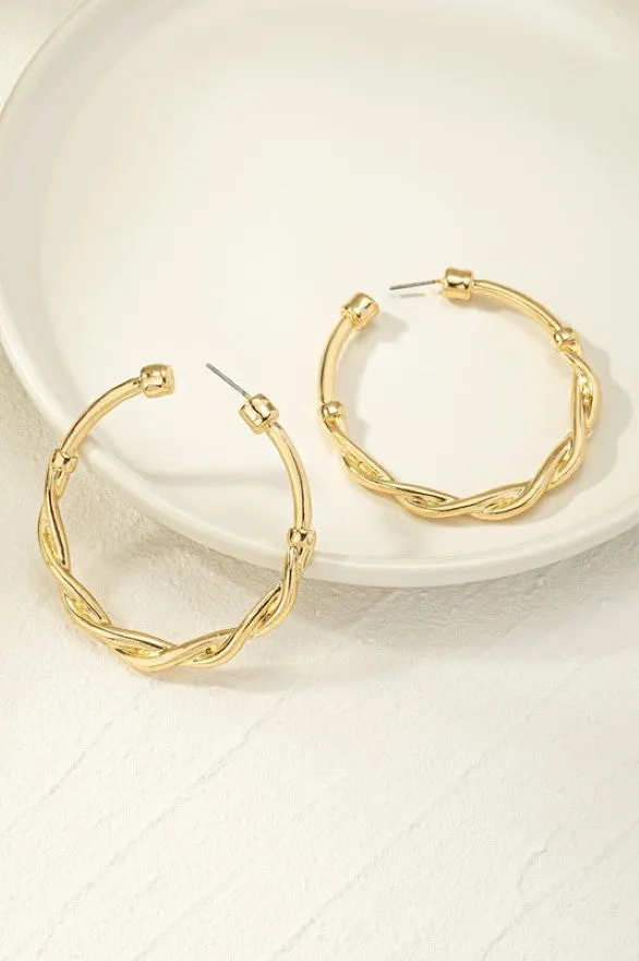 Twisted Elegance Hoop Earrings