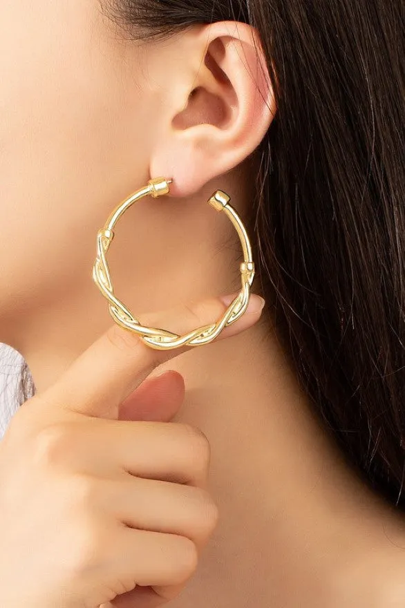 Twisted Elegance Hoop Earrings