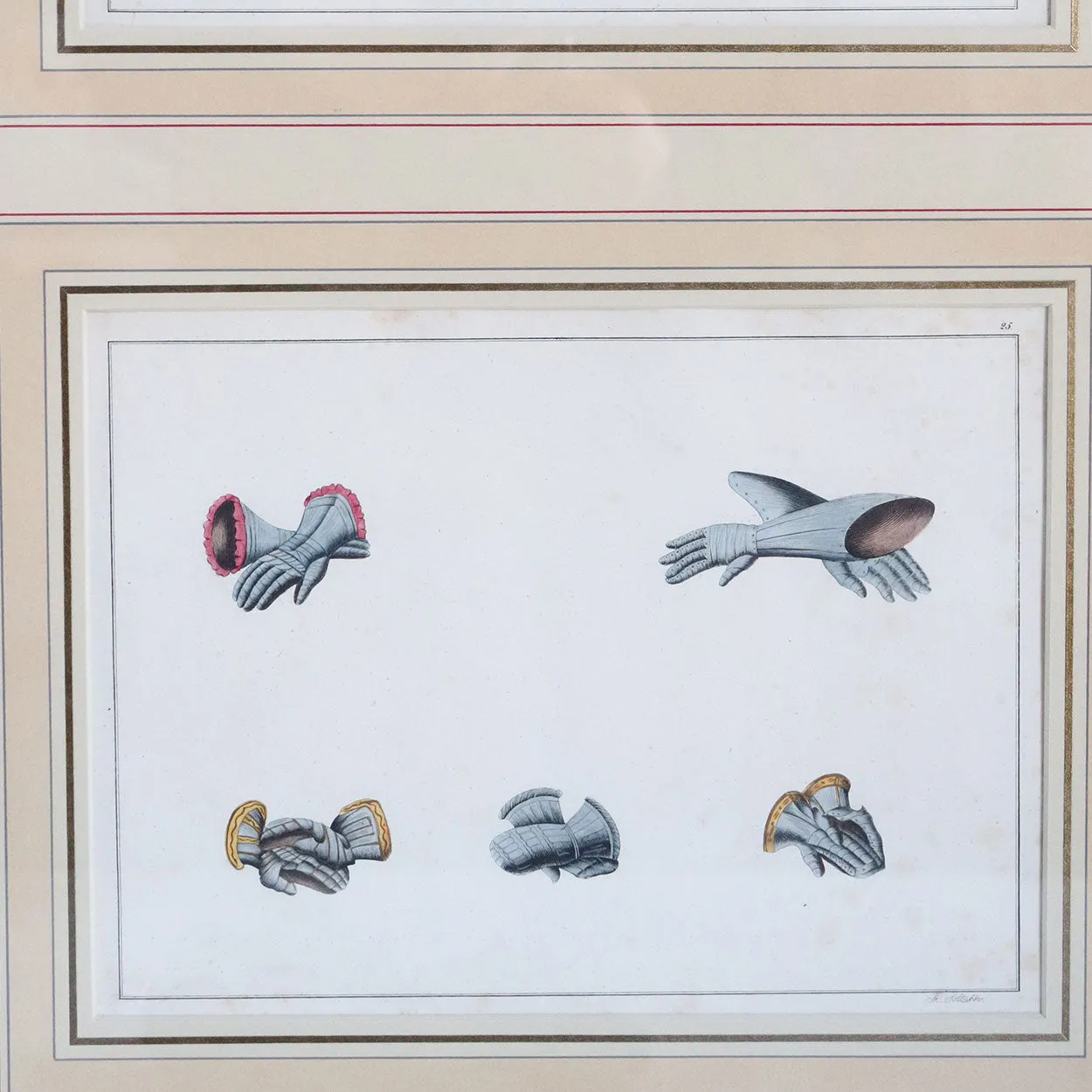 Two Sets FRIEDRICH MARTIN VON REIBISCH Hand Colored Lithographs, Ancient Armor