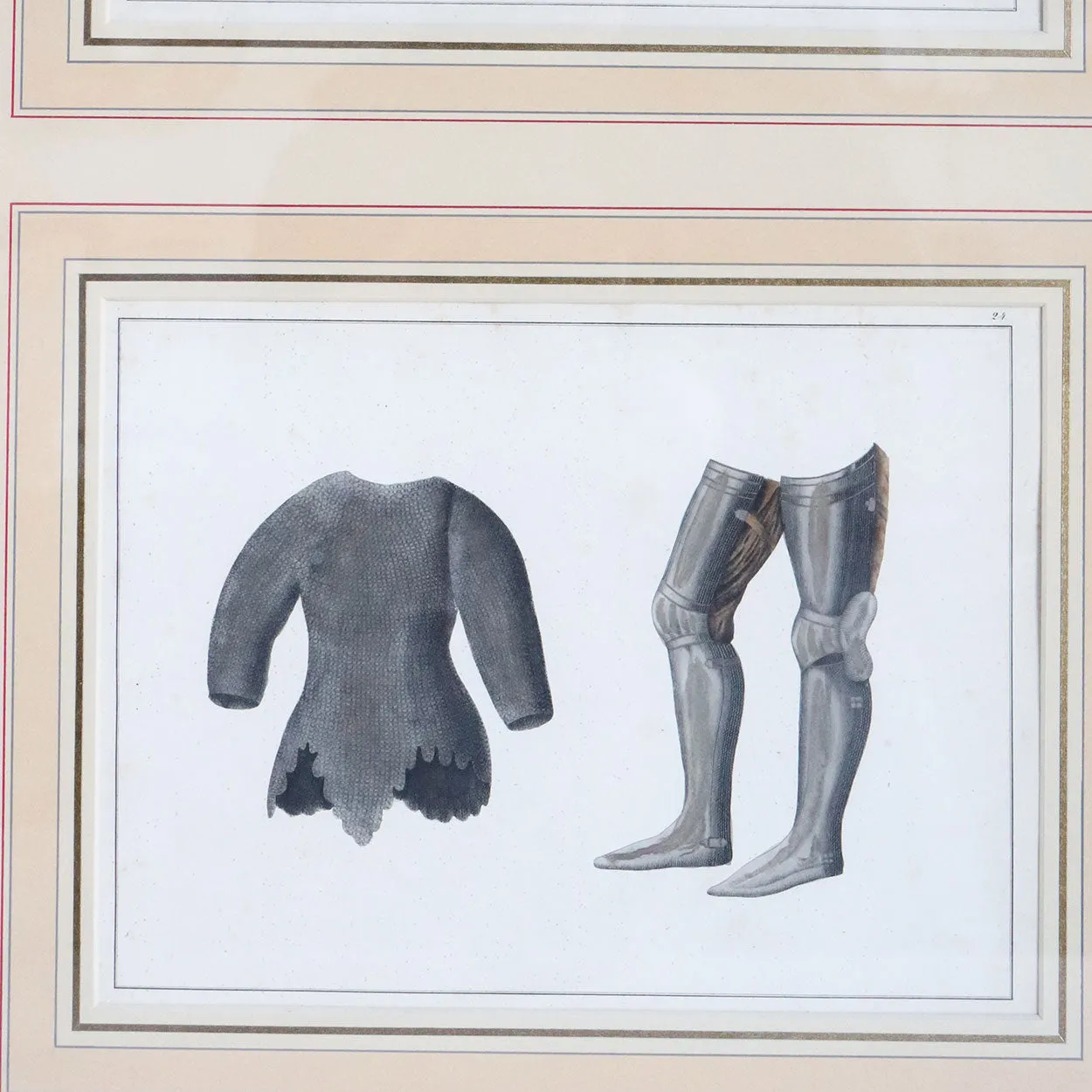 Two Sets FRIEDRICH MARTIN VON REIBISCH Hand Colored Lithographs, Ancient Armor