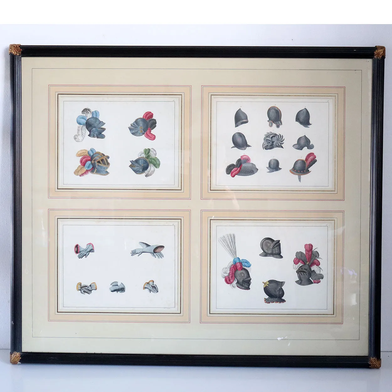 Two Sets FRIEDRICH MARTIN VON REIBISCH Hand Colored Lithographs, Ancient Armor