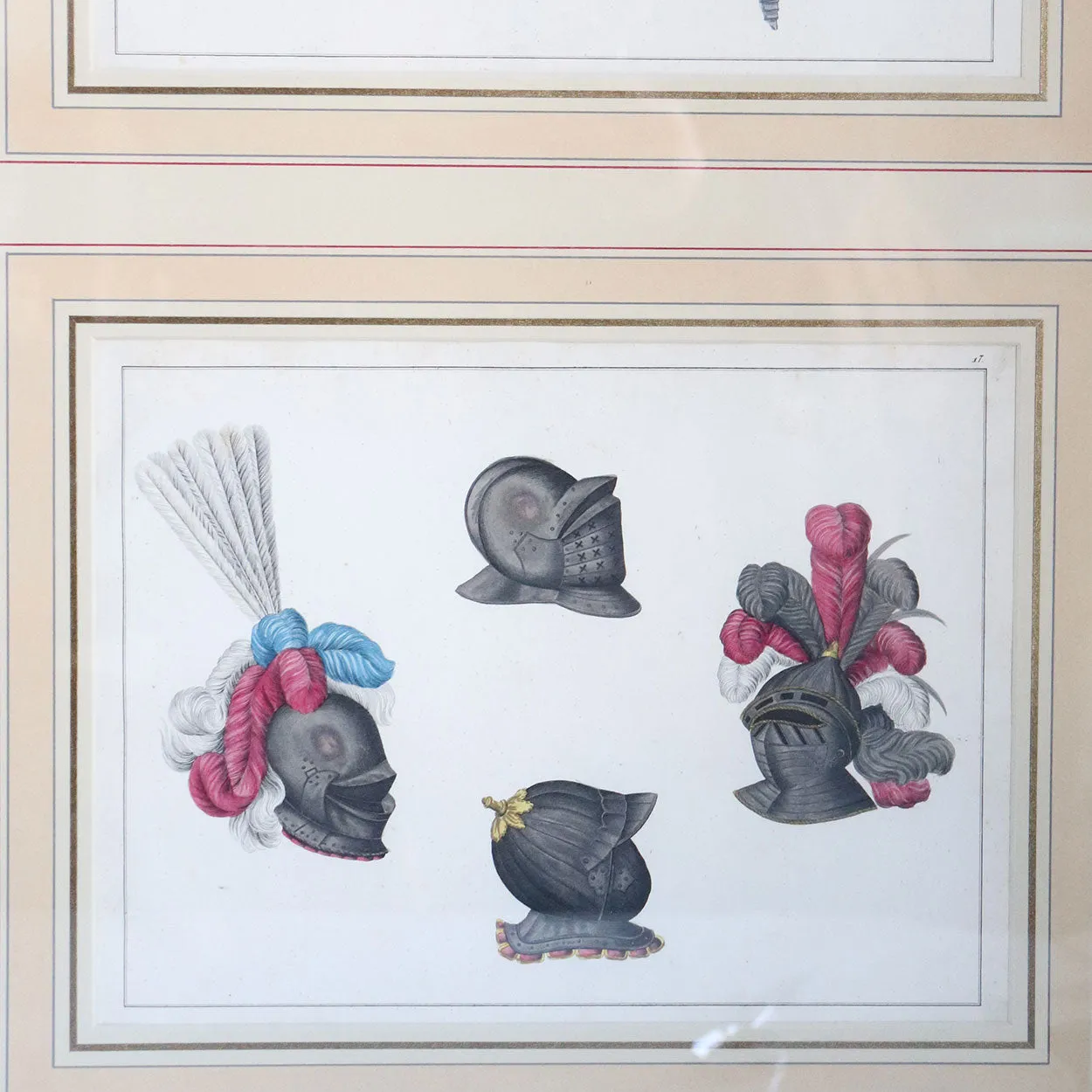 Two Sets FRIEDRICH MARTIN VON REIBISCH Hand Colored Lithographs, Ancient Armor