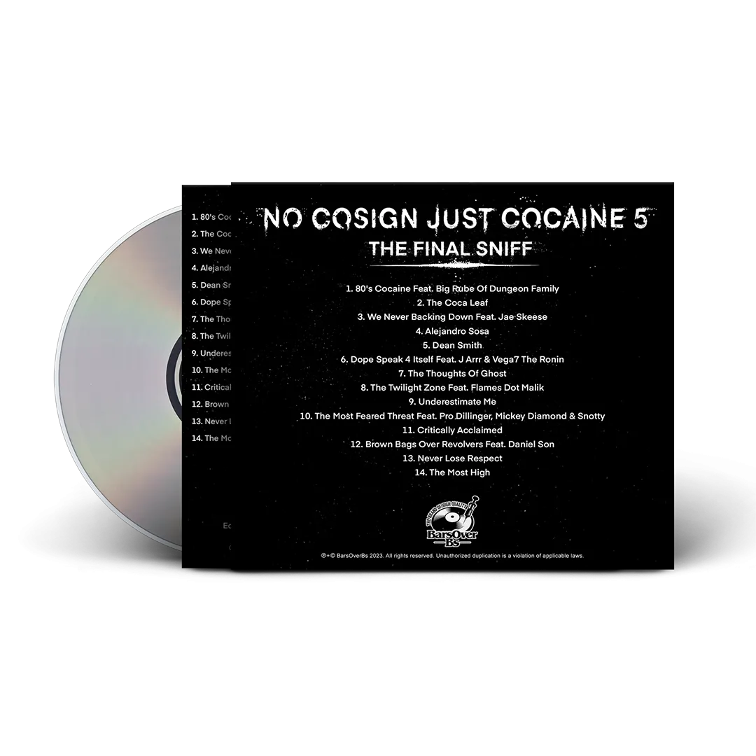 Ty Farris - No Cosign Just Cocaine 5 (Digipak CD With 4 Page Booklet) (GLASS MASTERED)