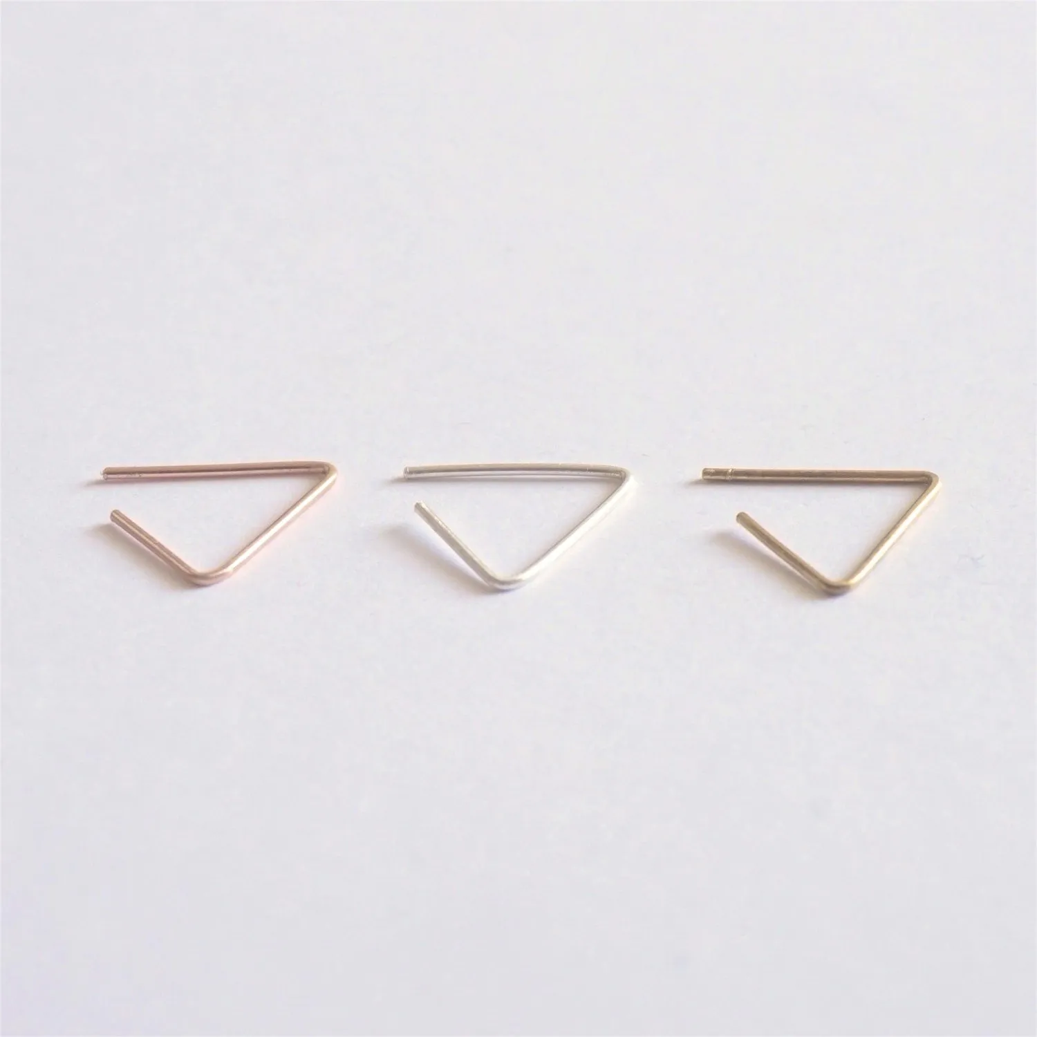 Unique Elegant Open Triangle Stud Earrings - 0218