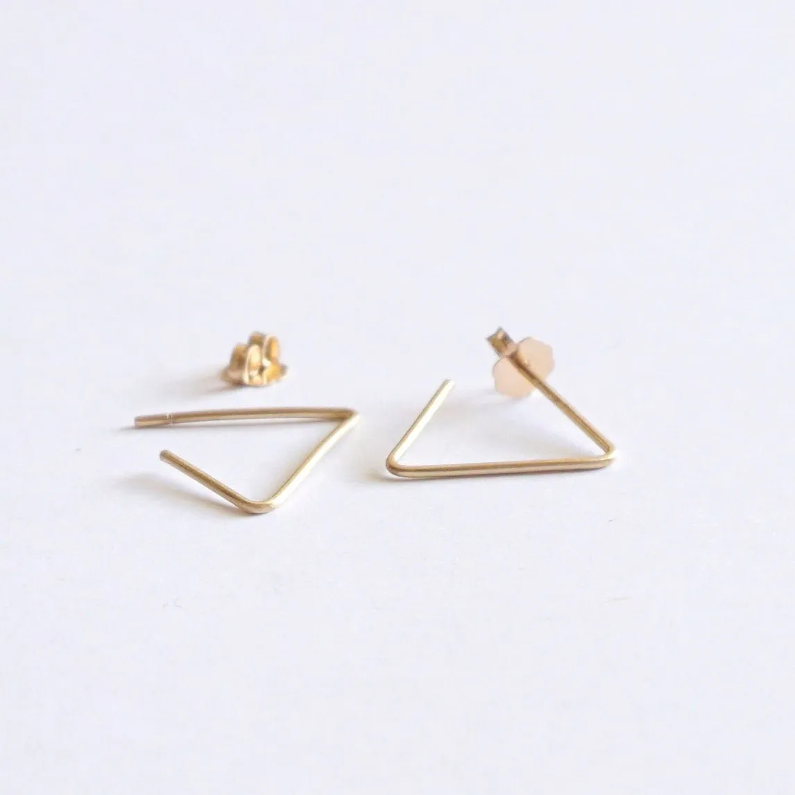 Unique Elegant Open Triangle Stud Earrings - 0218