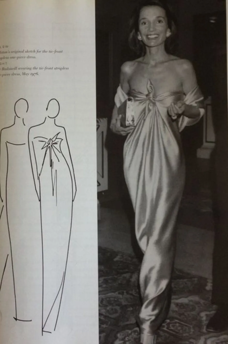 Unusual 1976 Halston Deep Brown Strapless Tie Front Dress in a Soft Terry Cloth