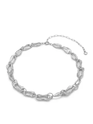 Vacation Chain Choker Necklace Silver