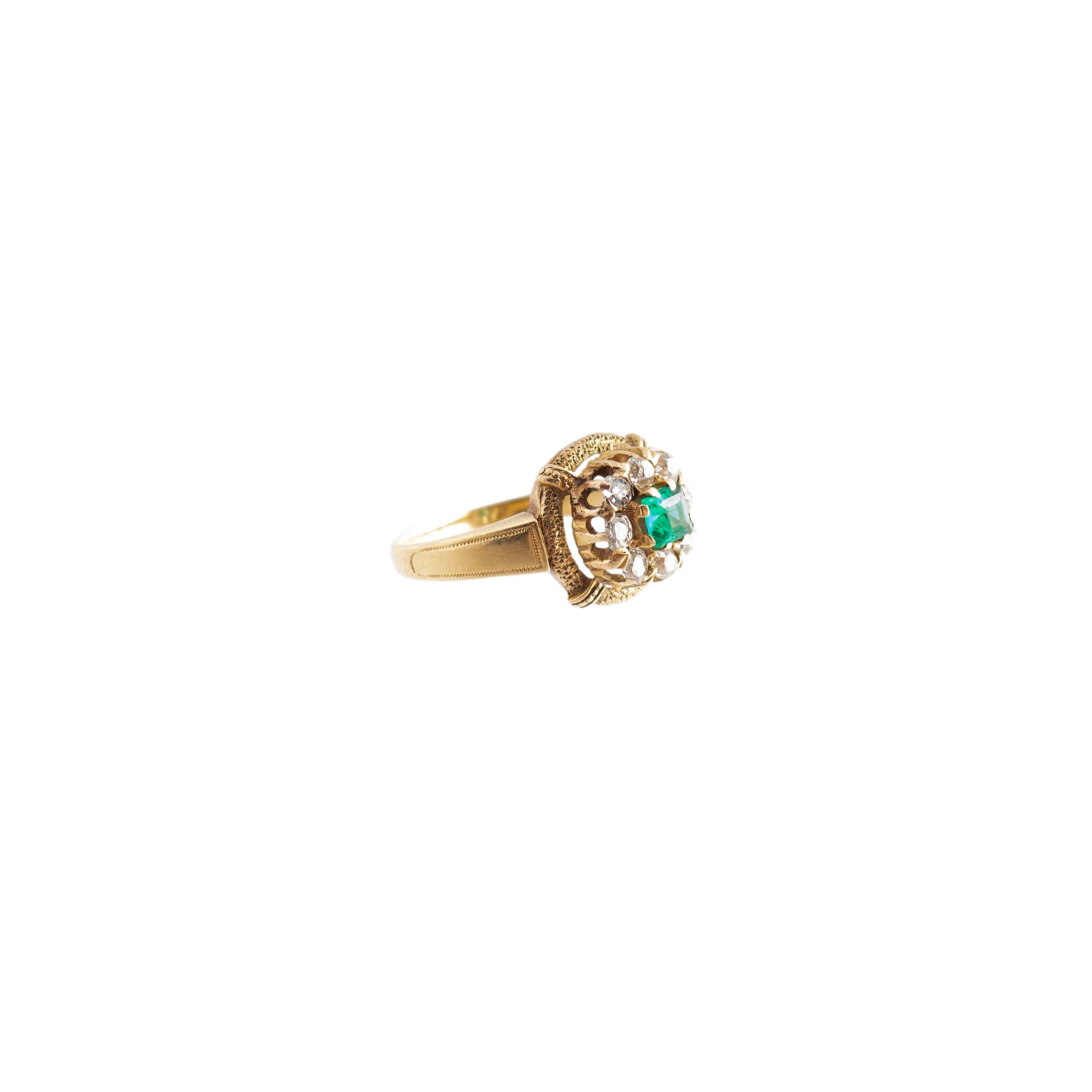 Victorian Emerald and Diamond Ring