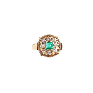 Victorian Emerald and Diamond Ring