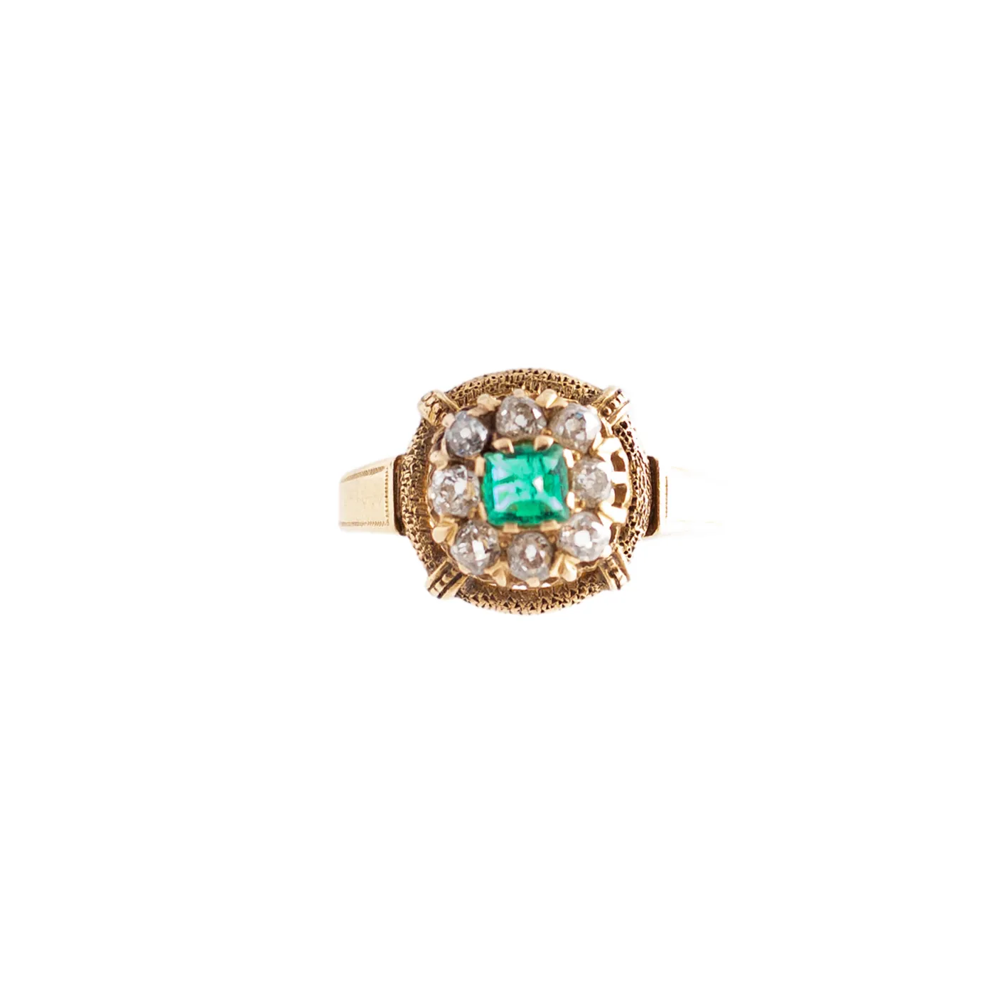 Victorian Emerald and Diamond Ring