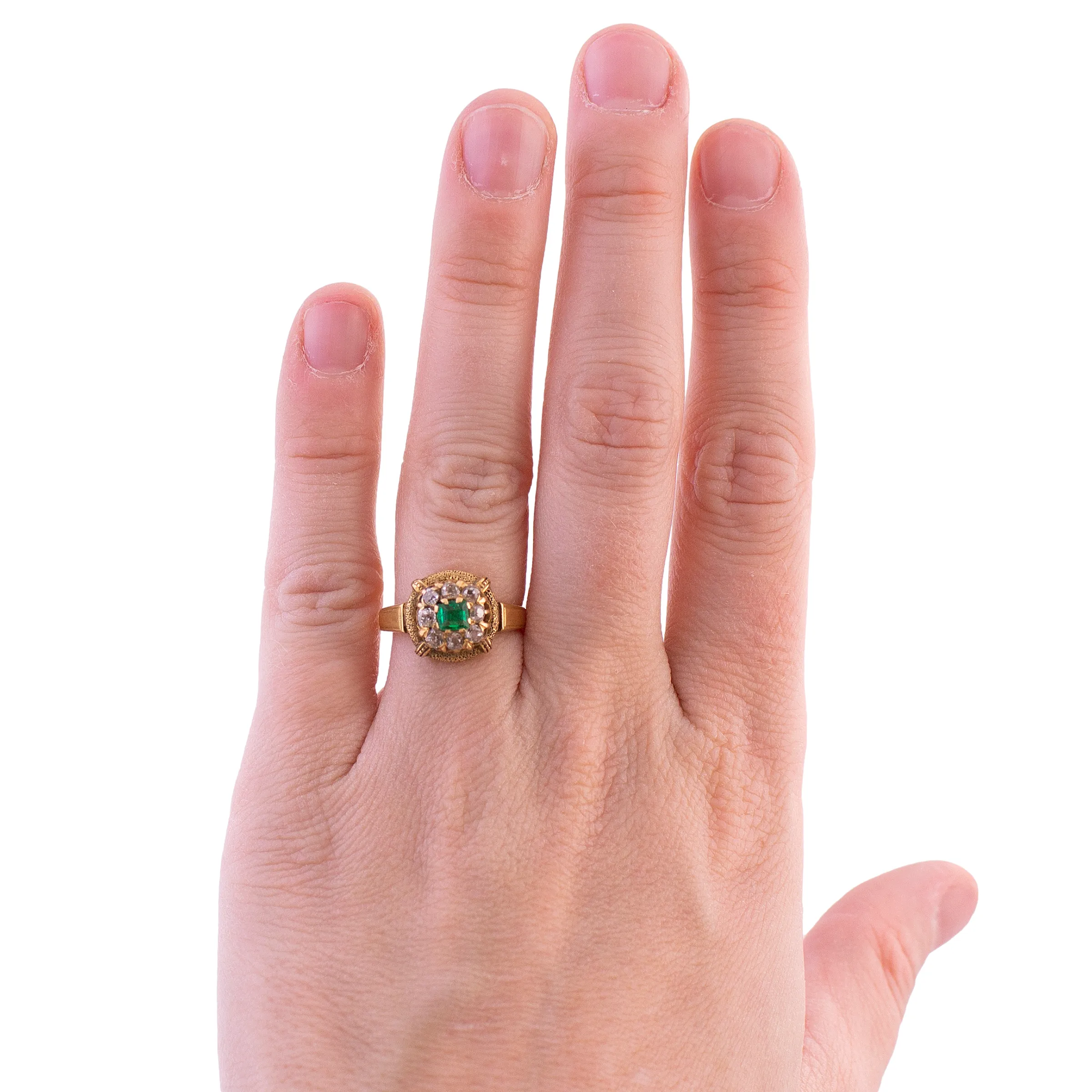 Victorian Emerald and Diamond Ring