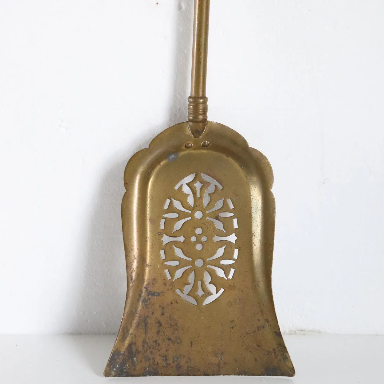 Victorian Pierced Brass Fireplace Shovel
