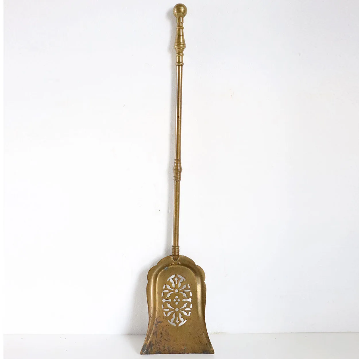 Victorian Pierced Brass Fireplace Shovel