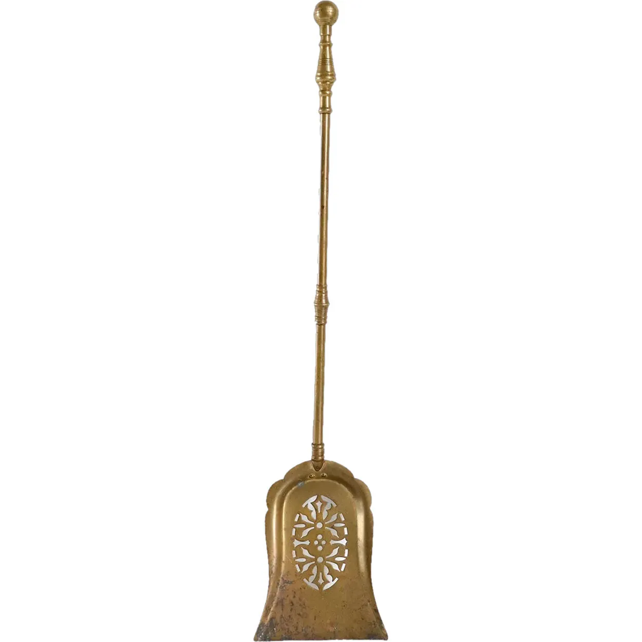 Victorian Pierced Brass Fireplace Shovel
