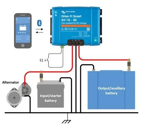 Victron Orion-Tr Smart 12volt 12volt 30amp Non-Isolated DC-DC Charger