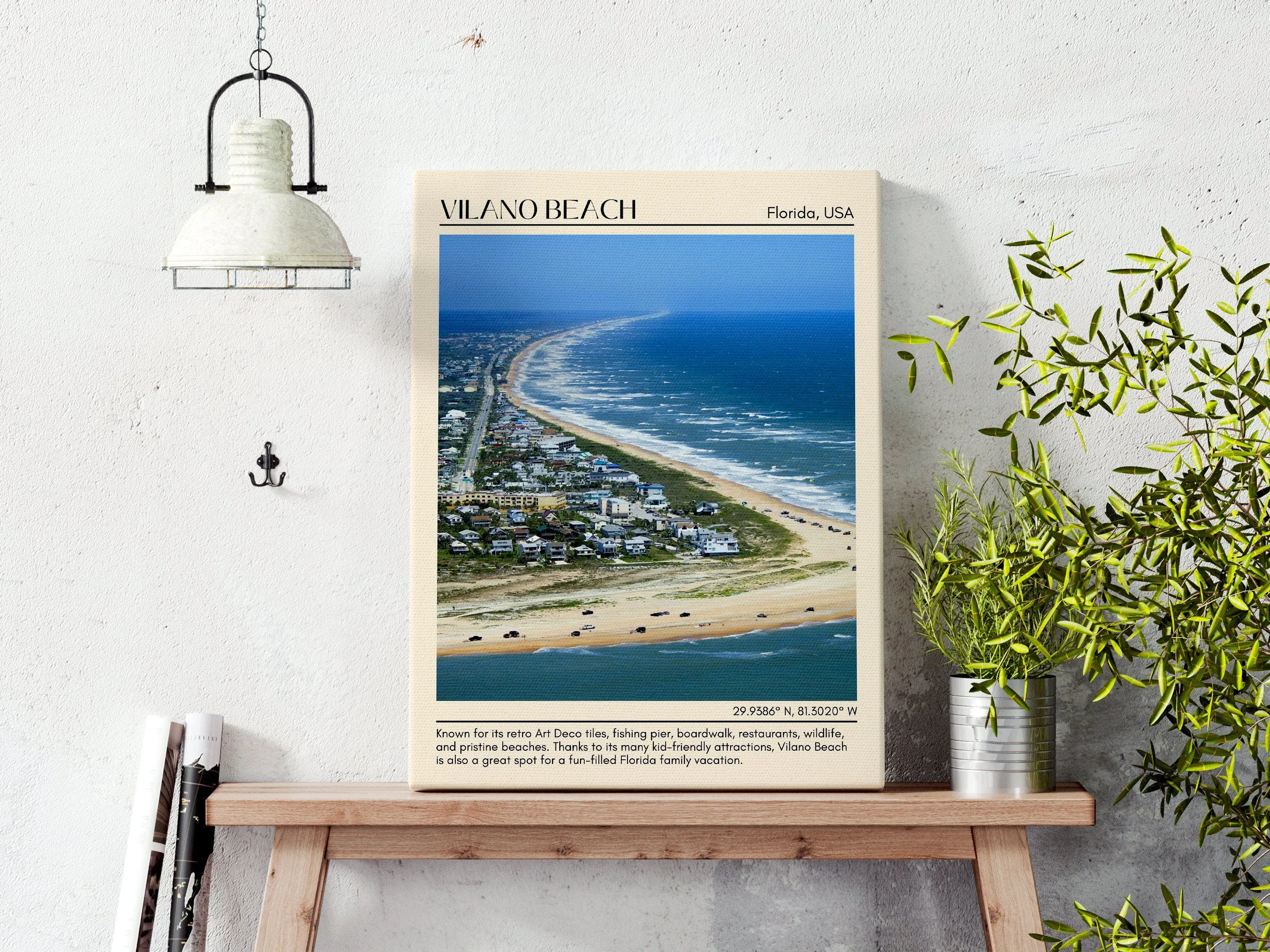 Vilano Beach Wall Canvas, USA