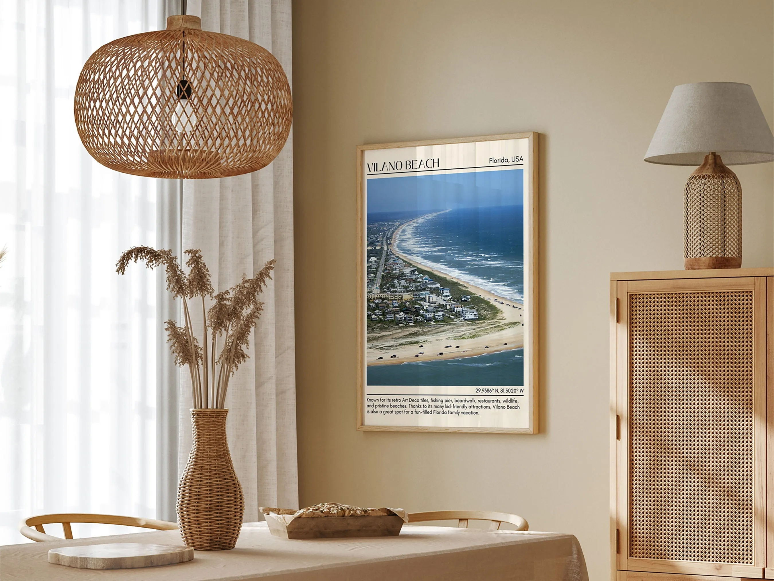 Vilano Beach Wall Canvas, USA