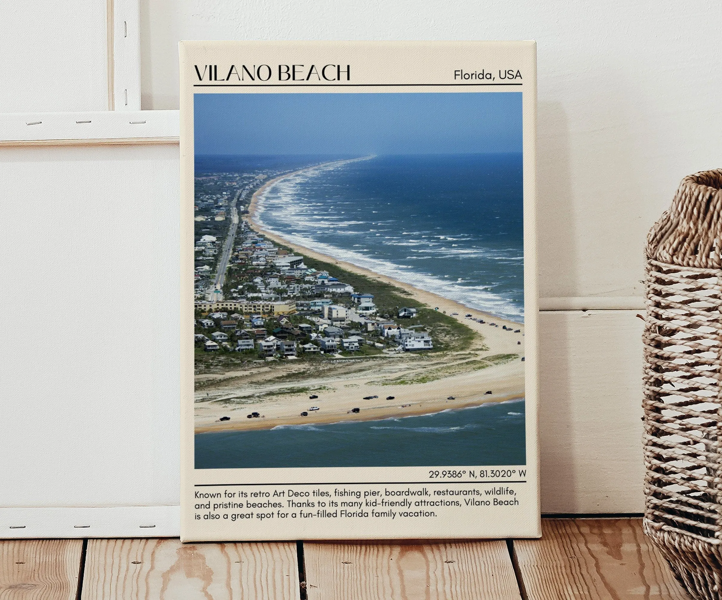 Vilano Beach Wall Canvas, USA