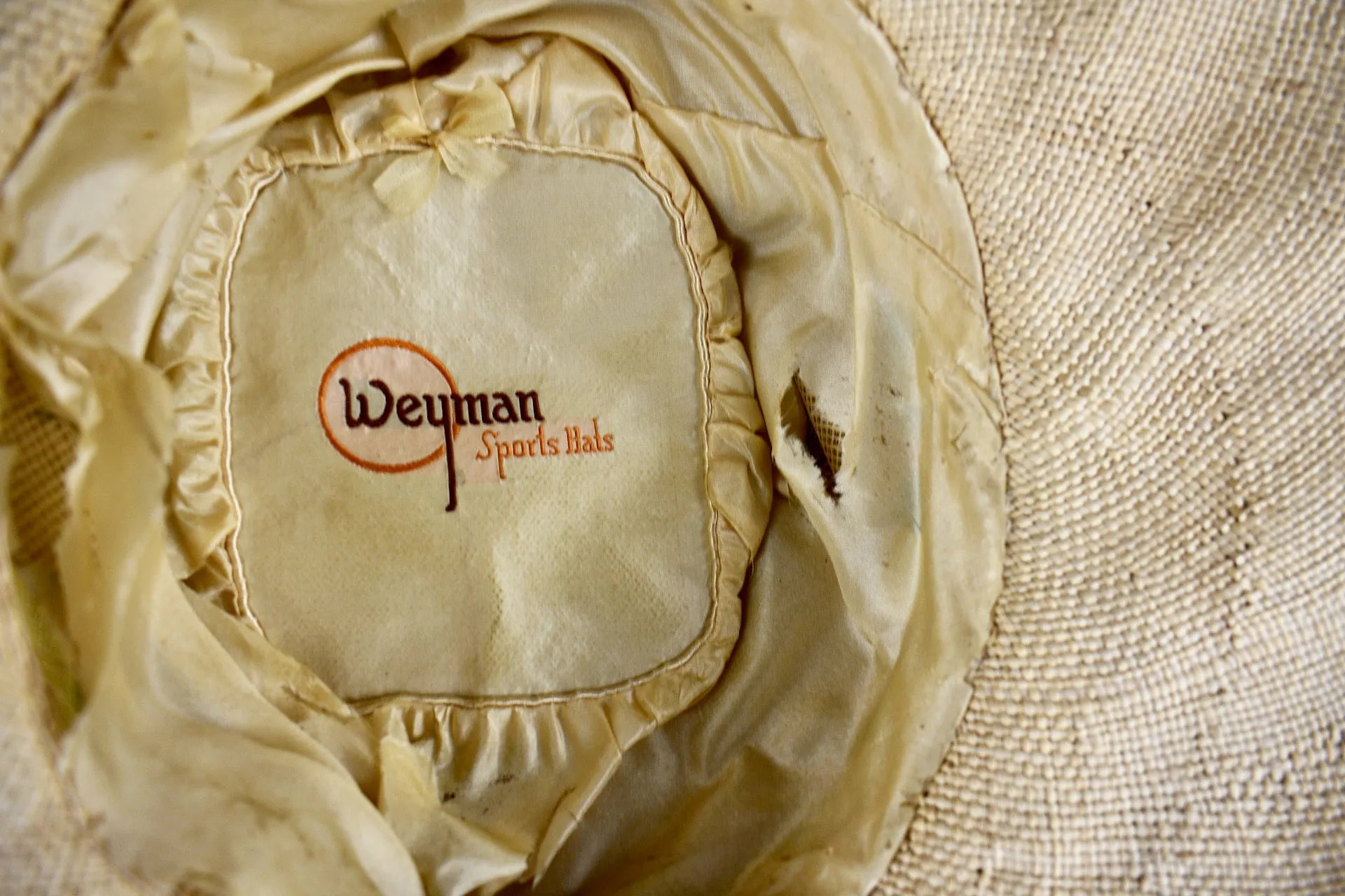 Vintage Antique RARE Silk Olive Green Weyman Sports Hat