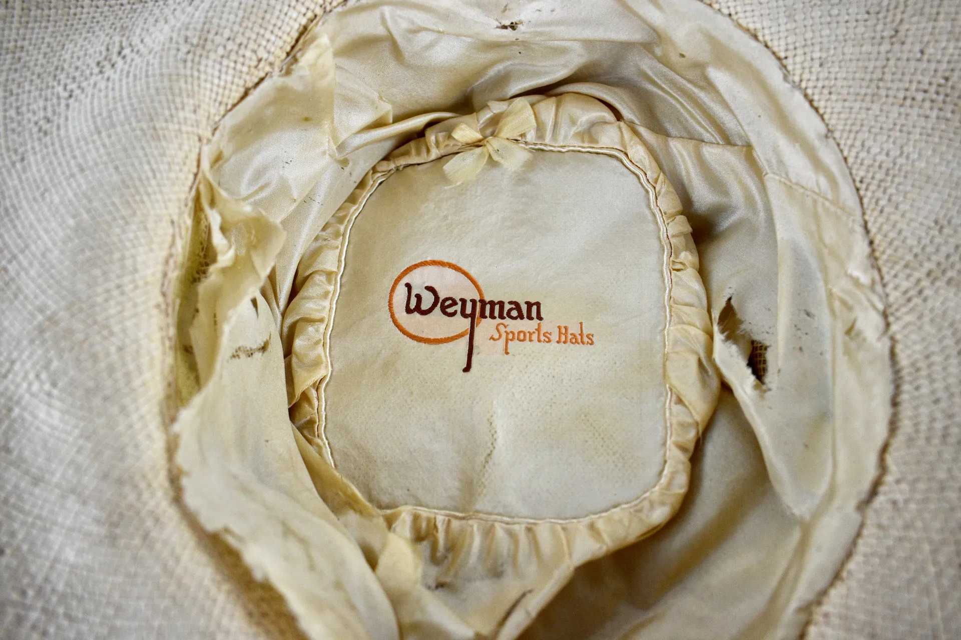 Vintage Antique RARE Silk Olive Green Weyman Sports Hat