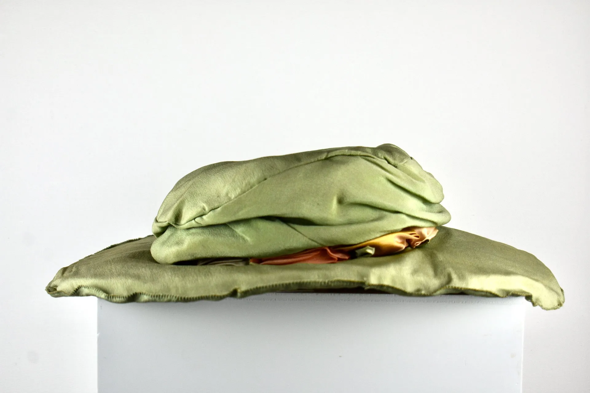 Vintage Antique RARE Silk Olive Green Weyman Sports Hat