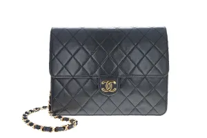 Vintage Chanel Lambskin Medium Classic Square Single Flap Bag