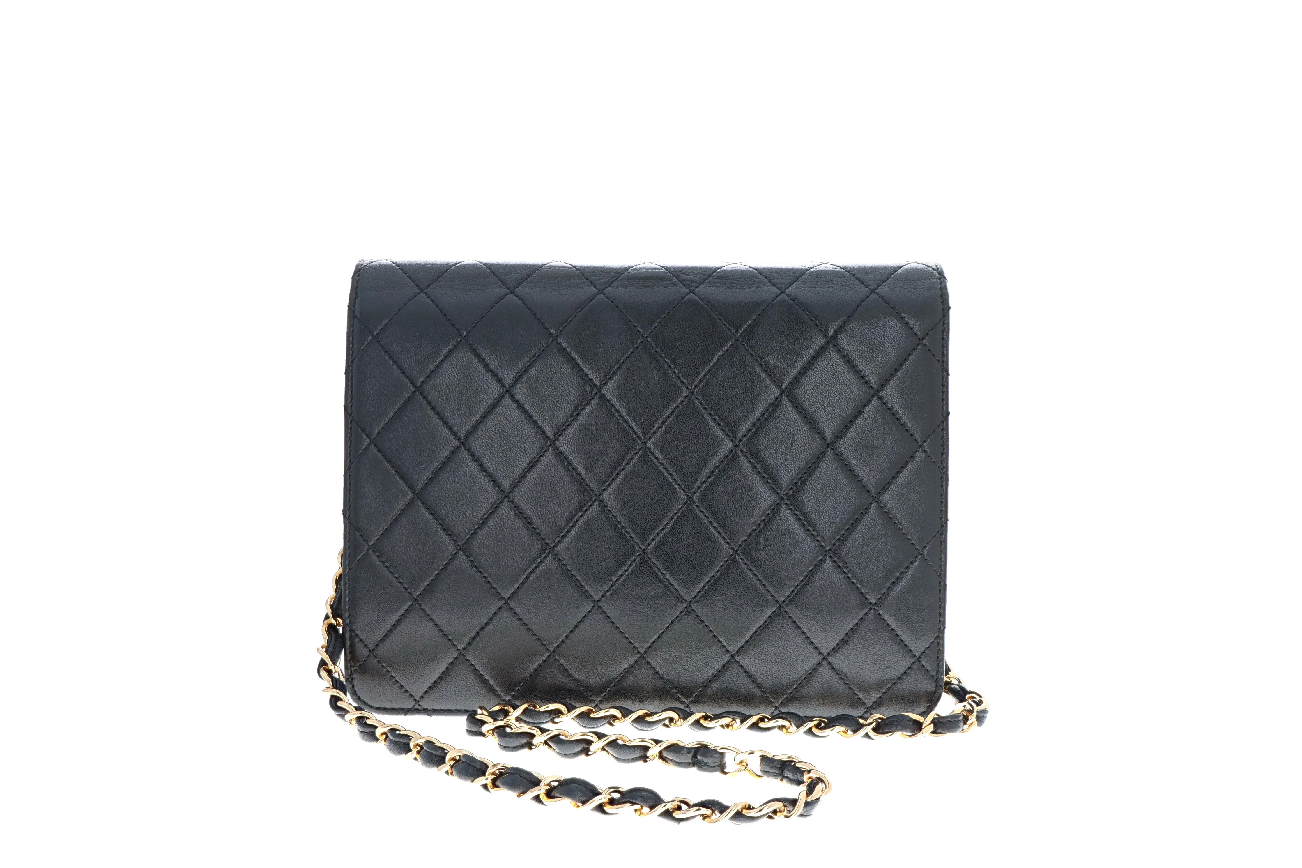 Vintage Chanel Lambskin Medium Classic Square Single Flap Bag