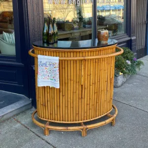 Vintage French Bamboo Bar c1950