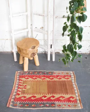 Vintage Mini Turkish Kilim Rug 2'2"x2'11"