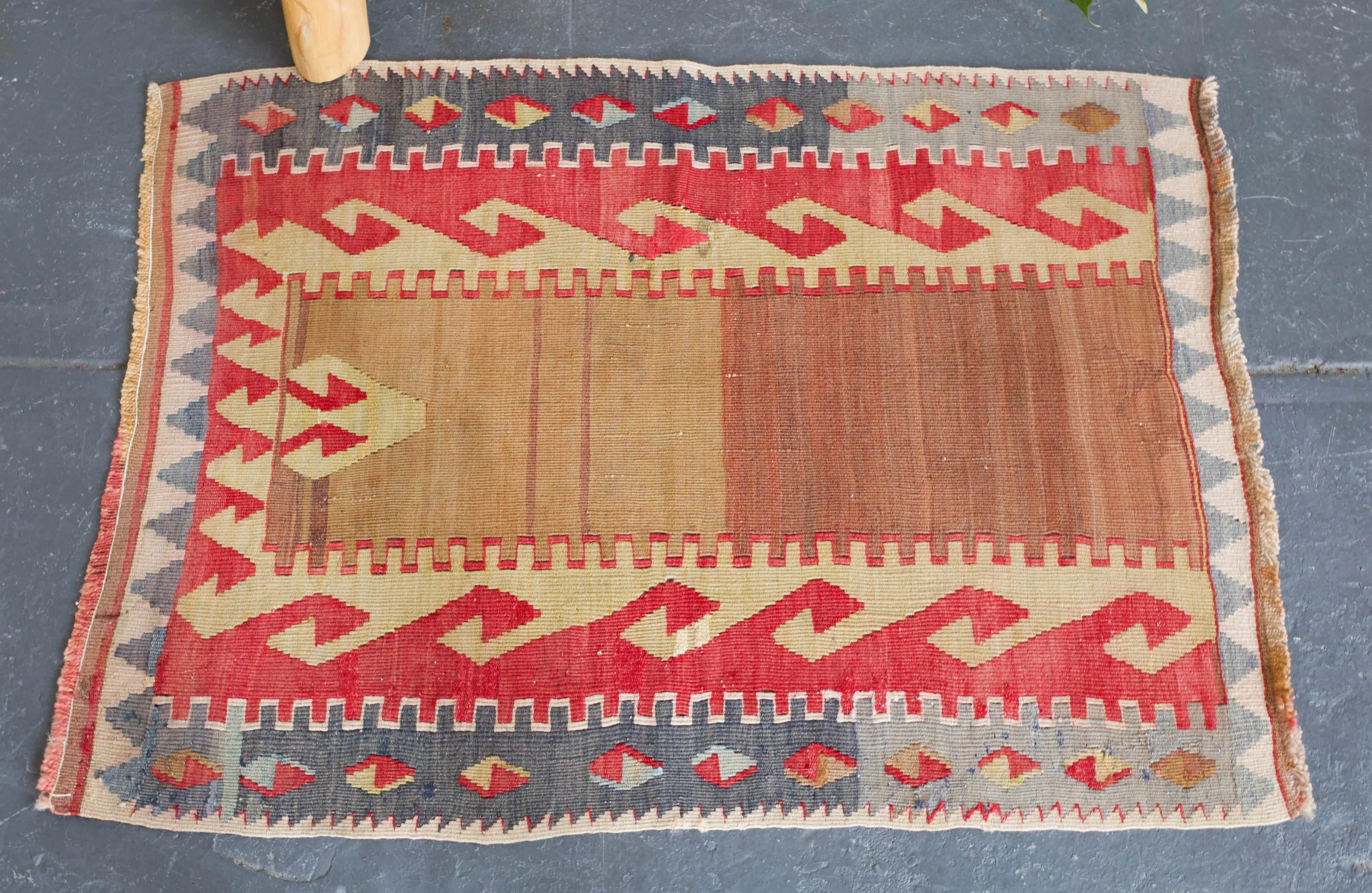 Vintage Mini Turkish Kilim Rug 2'2"x2'11"