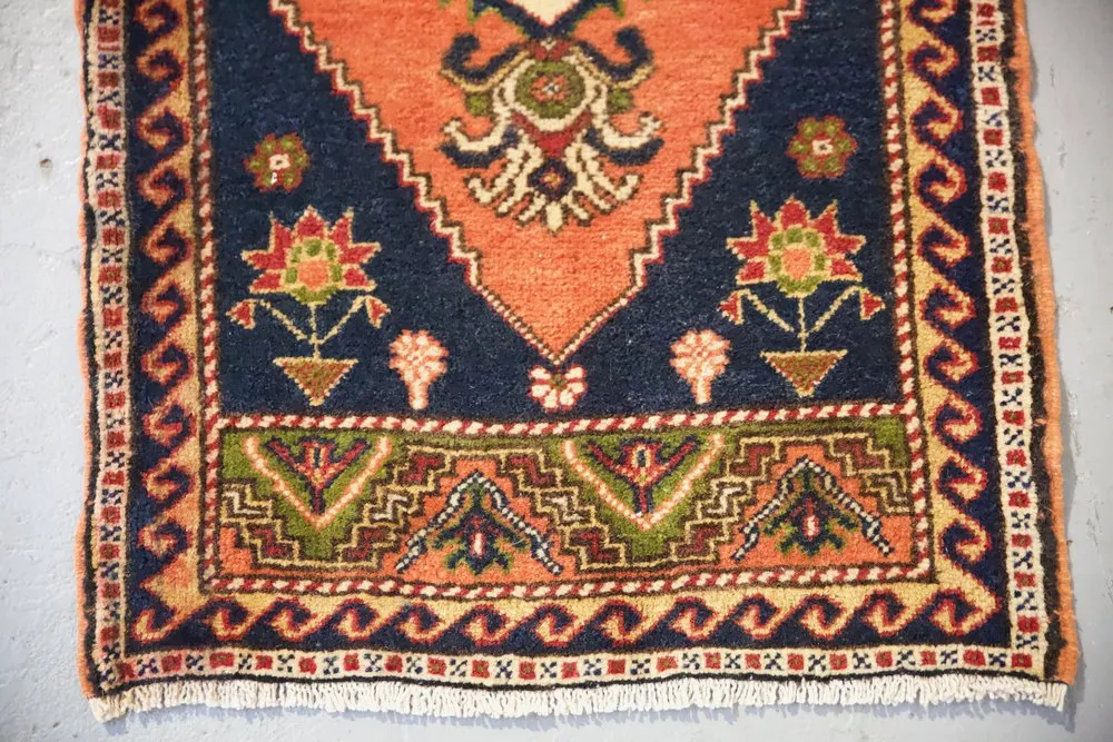 Vintage Mini Turkish Rug 21.5"x46"