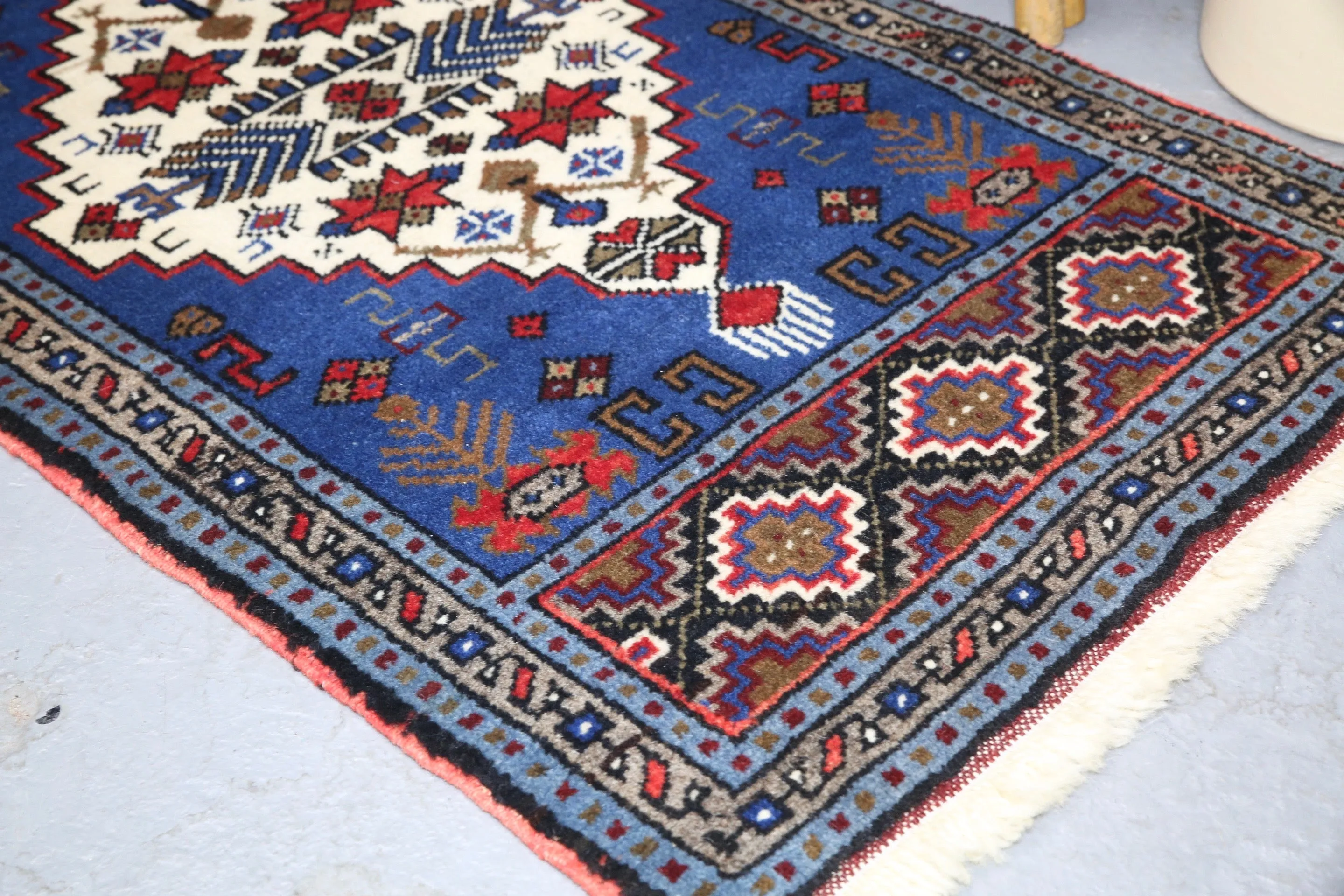 Vintage Mini Turkish Rug 21inx40in