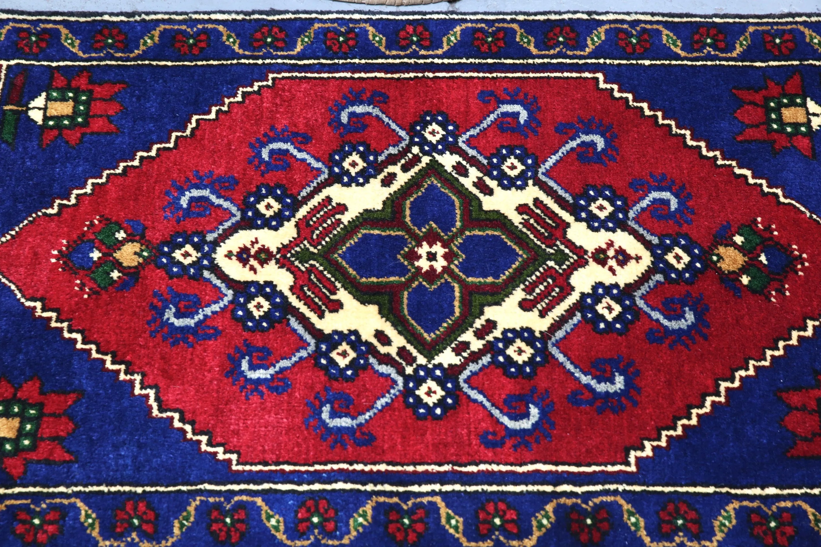Vintage Mini Turkish Rug 22inx45in