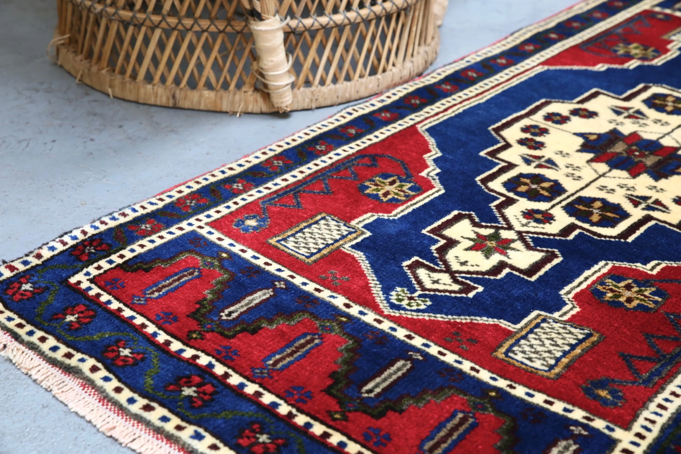 Vintage Mini Turkish Rug 2ftx4ft
