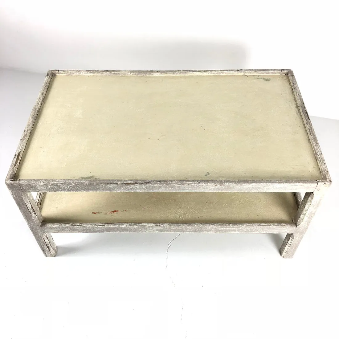 Vintage Painted Coffee Table with Shelf