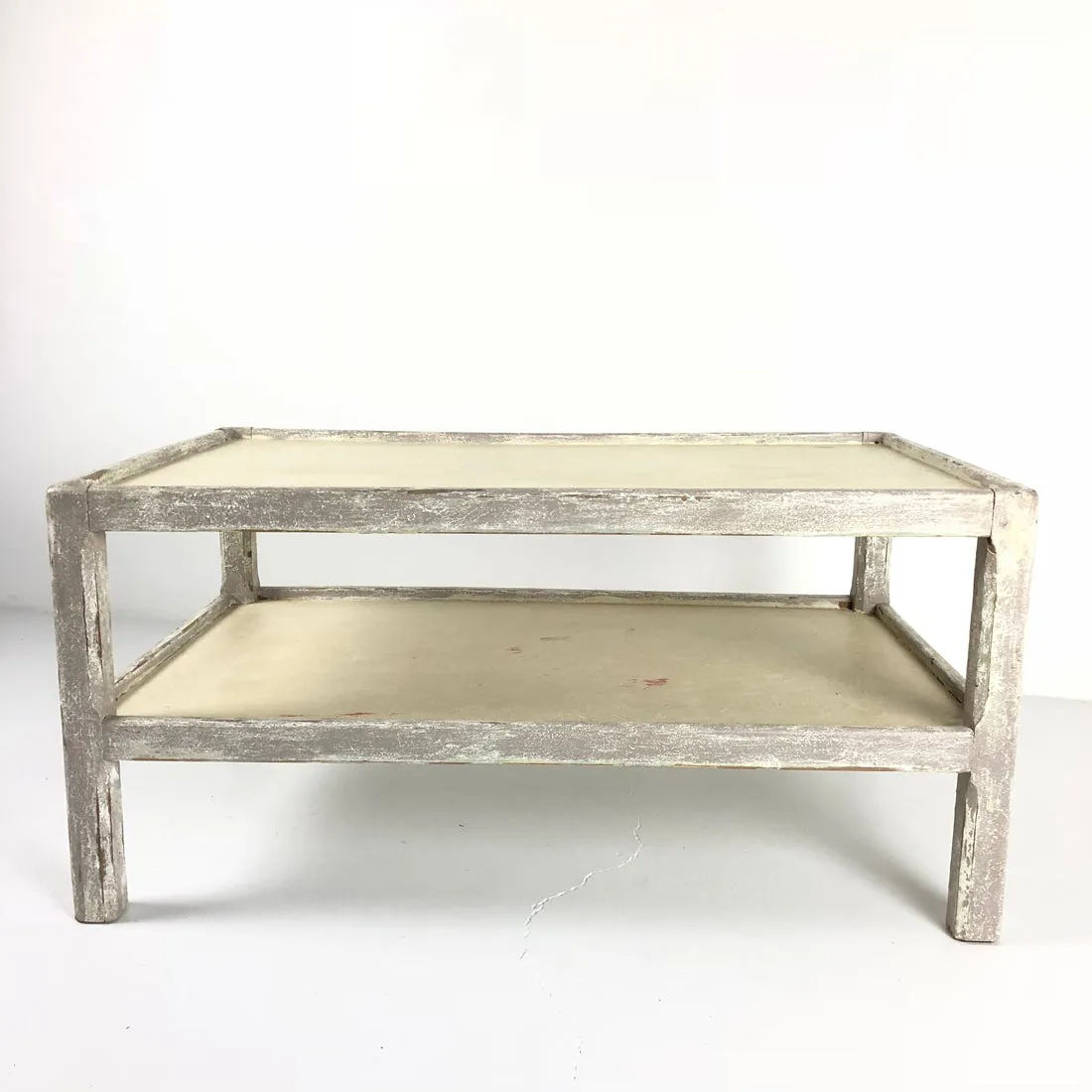 Vintage Painted Coffee Table with Shelf