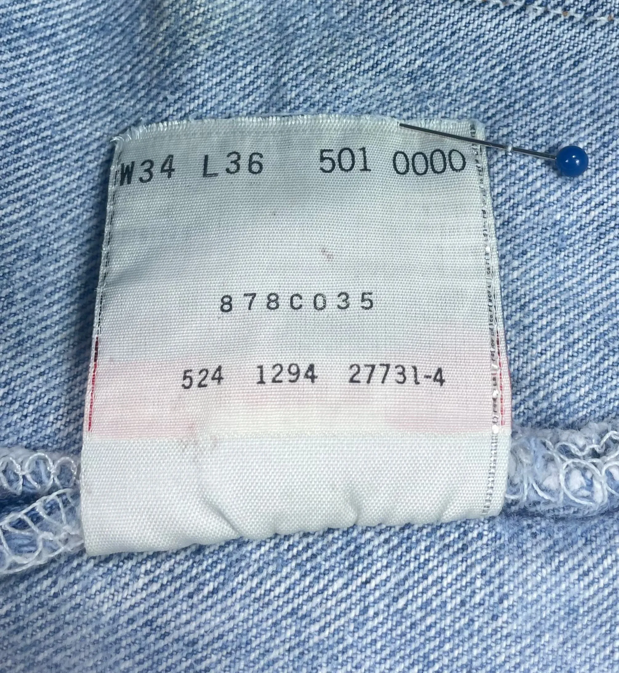 Vintage USA Made Levi 501xx Premium Wash & Paint Denim Jeans (JYJ-0319)