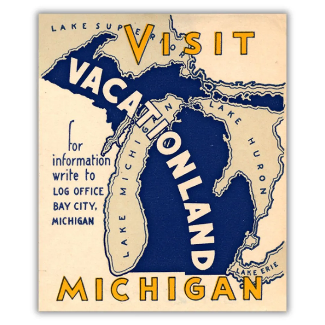 Visit Michigan, "Vacationland" Print