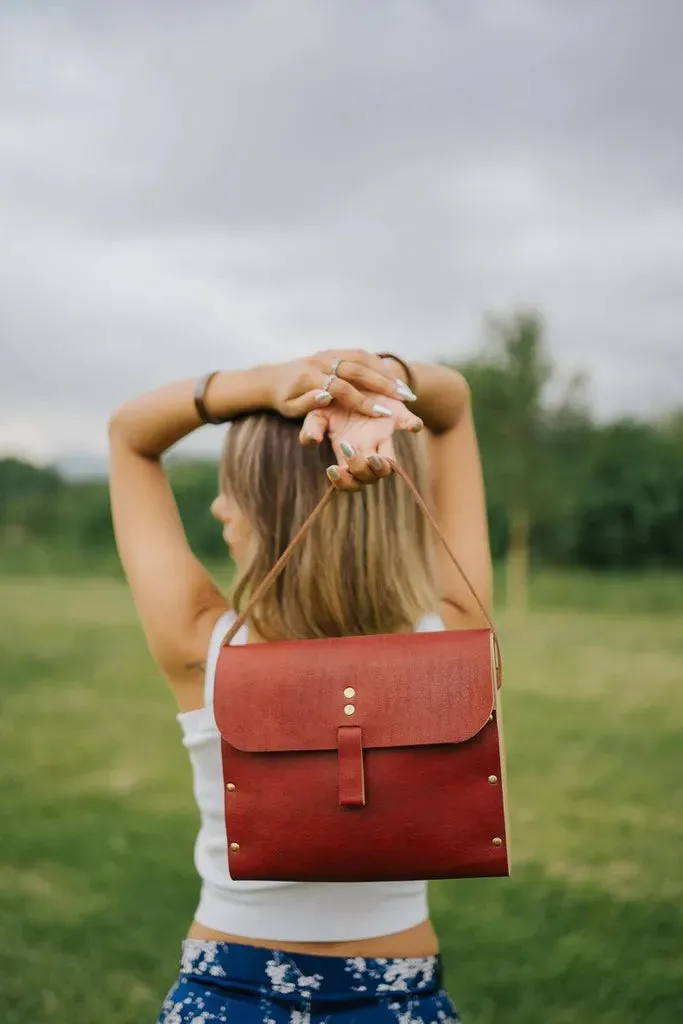 Voguish - Veg Tan Leather Handbag for Ladies