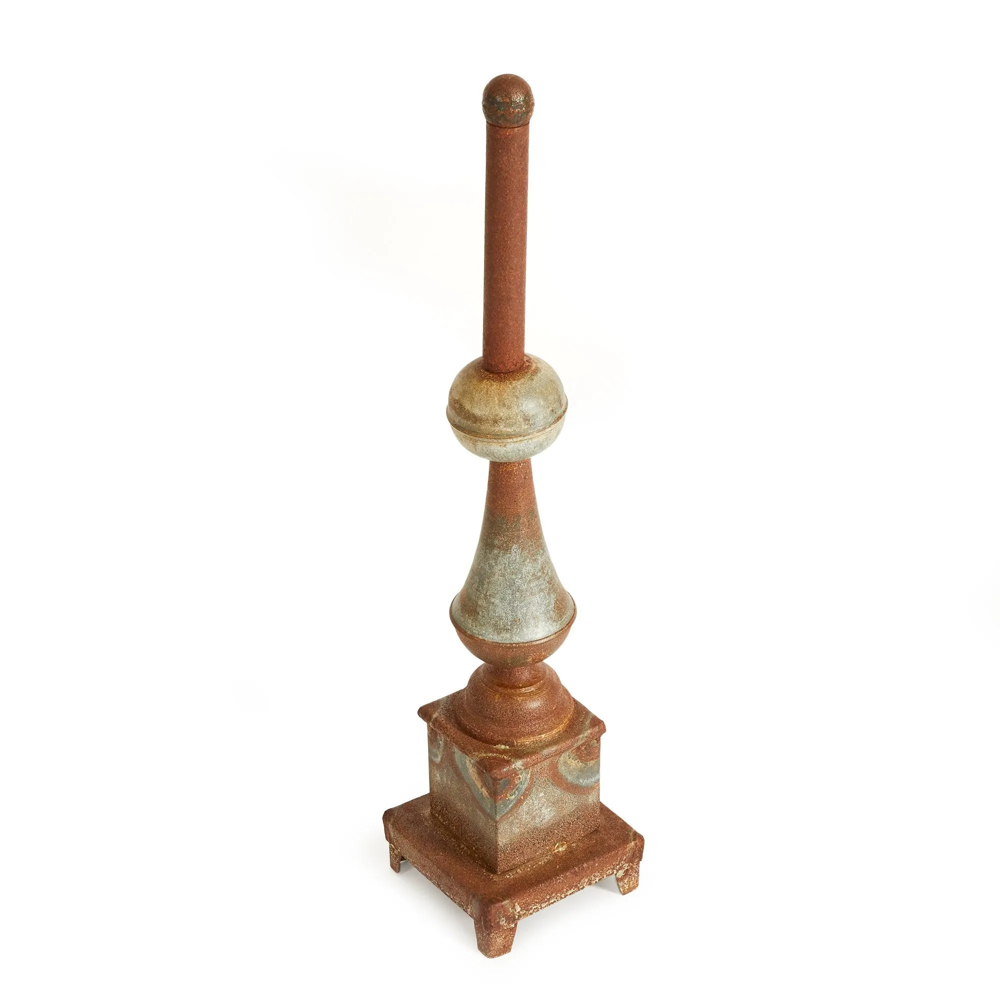 Weathered Metal Ornate Finial