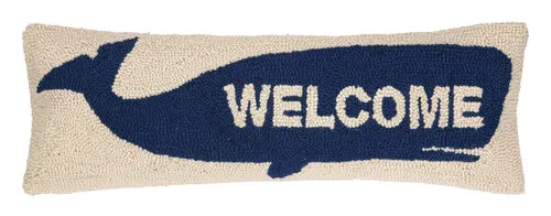 Welcome Whale Hook Pillow