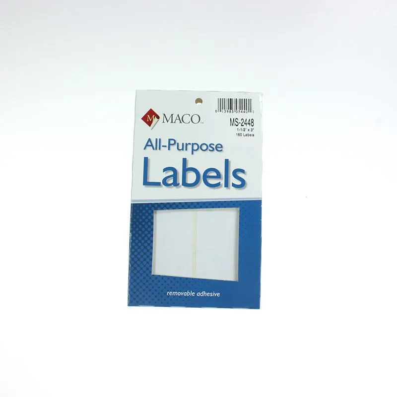 White Box Labels (14 Sizes)