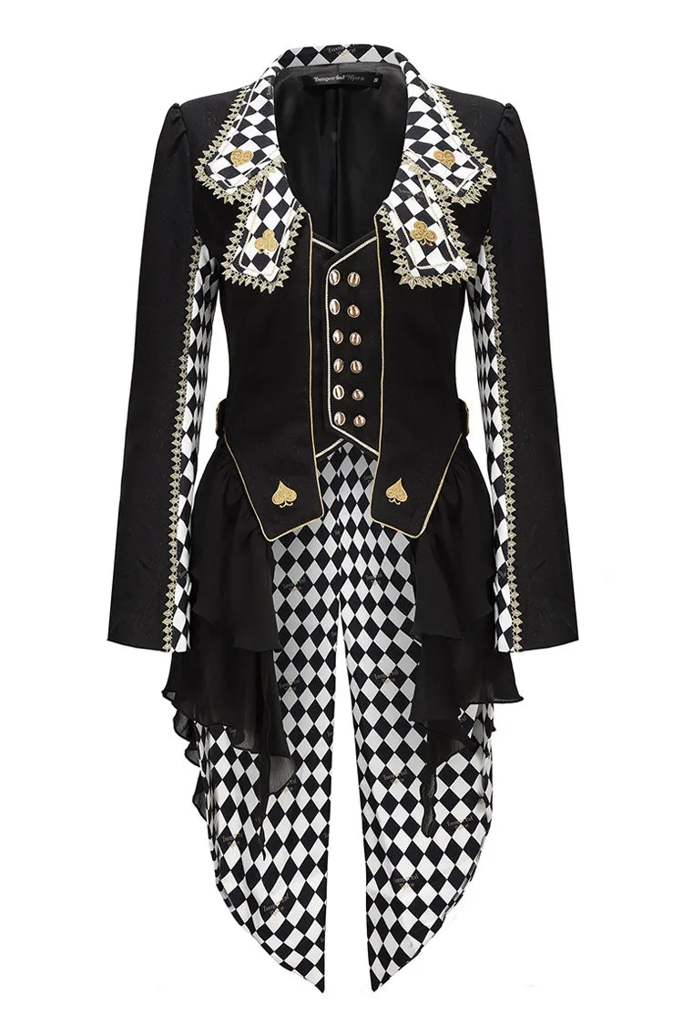 White Immortal Lost Alice Plaid Print Elegant Ouji Fashion Lolita Coat