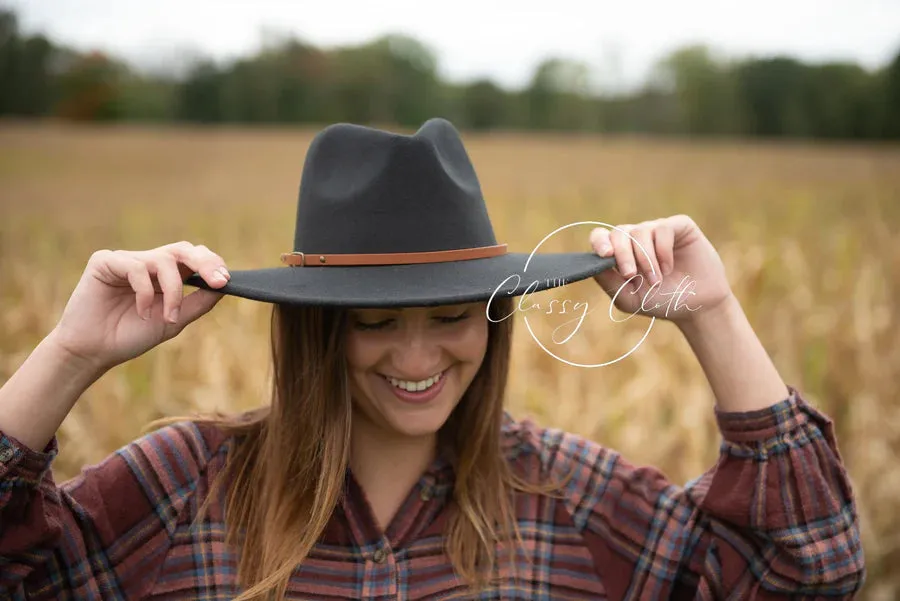Wide Brim Hat w/ Belt - Black RTS