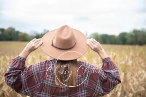 Wide Brim Hat w/ Belt - Chocolate Tan RTS
