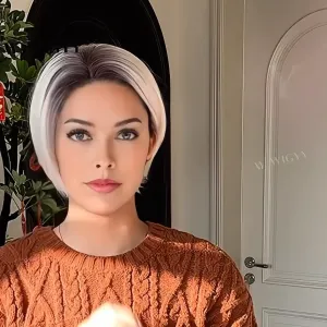 Wigyy Short Side- Part Straight Bob Elegant Wig