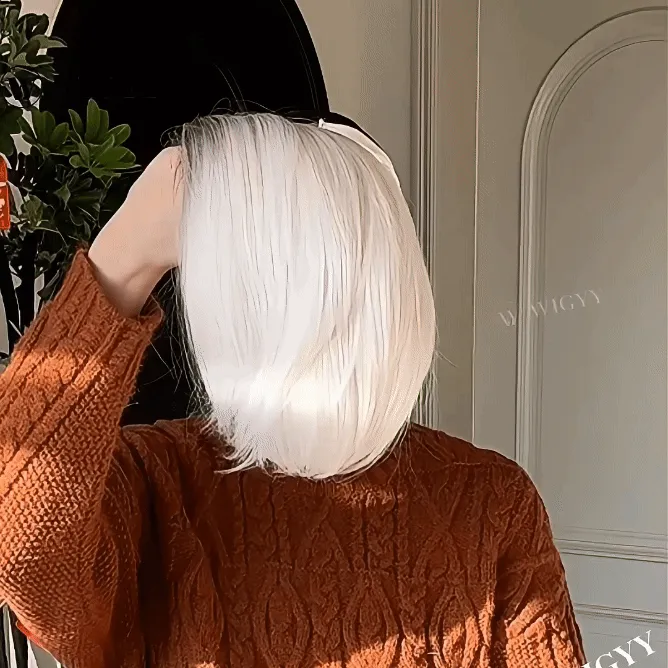 Wigyy Short Side- Part Straight Bob Elegant Wig