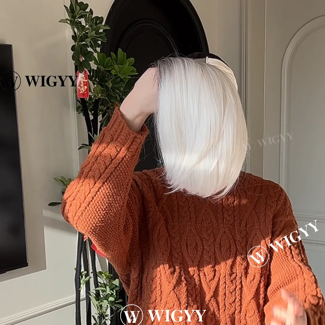 Wigyy Short Side- Part Straight Bob Elegant Wig