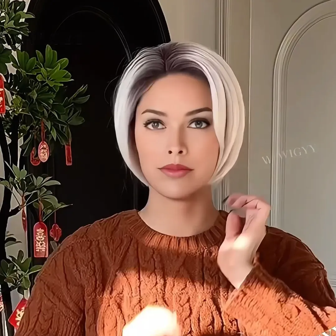 Wigyy Short Side- Part Straight Bob Elegant Wig